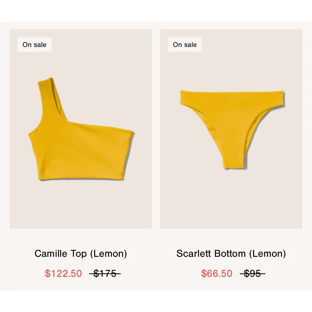 *NEW* Lex Women’s Bikini Set Top S/ Bottom M One Strap High Cut Minimalist Italy Red Size M - Image 13