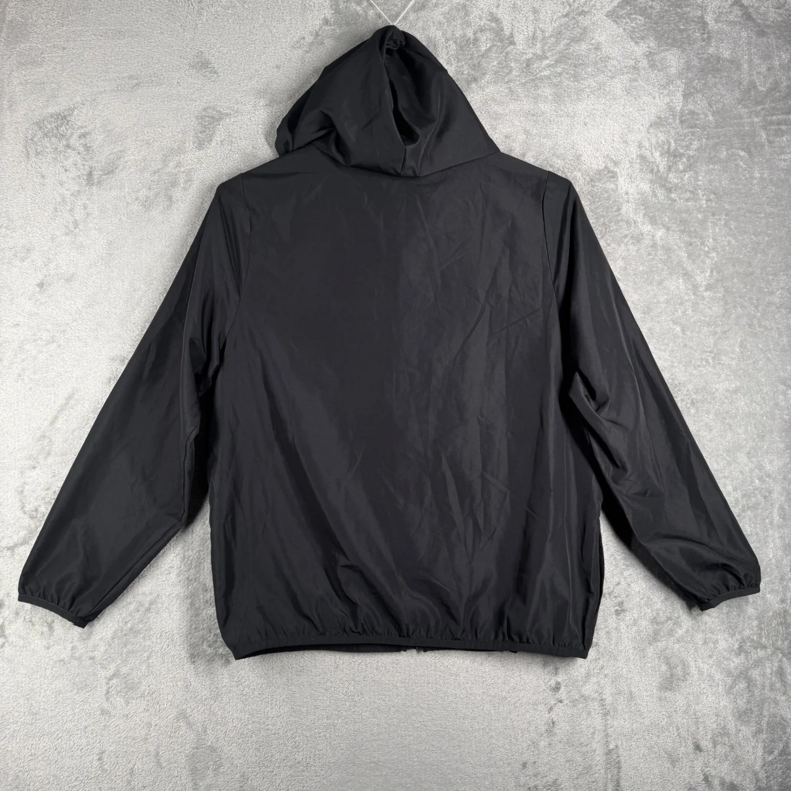 Victorias Secret PINK Windbreaker Jacket Womens XS Black Hood Athleisure Neutral - Image 4