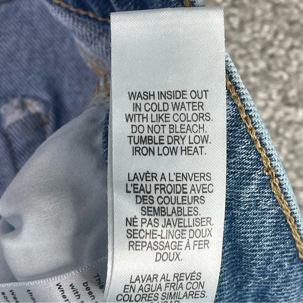 Good American Good '90s Shorts Women's 18 Blue High Rise Cutoff Denim Distressed - Image 5