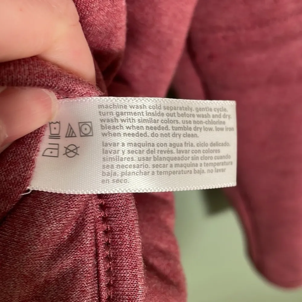 Three Dots Quilted Zip Up Jacket Pink Heathered Casual Athleisure Women's Small - Image 6