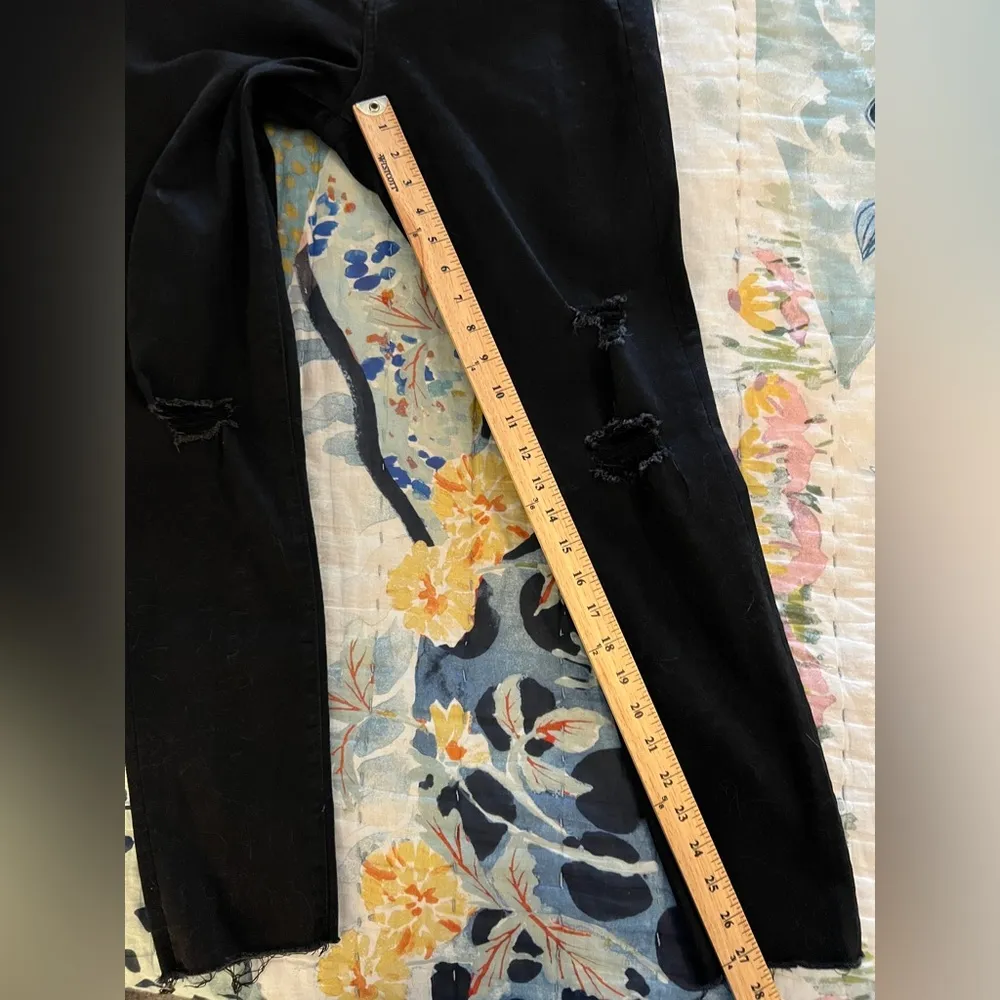 EXPRESS 8R Black Ripped Skinny Jeans - Image 10