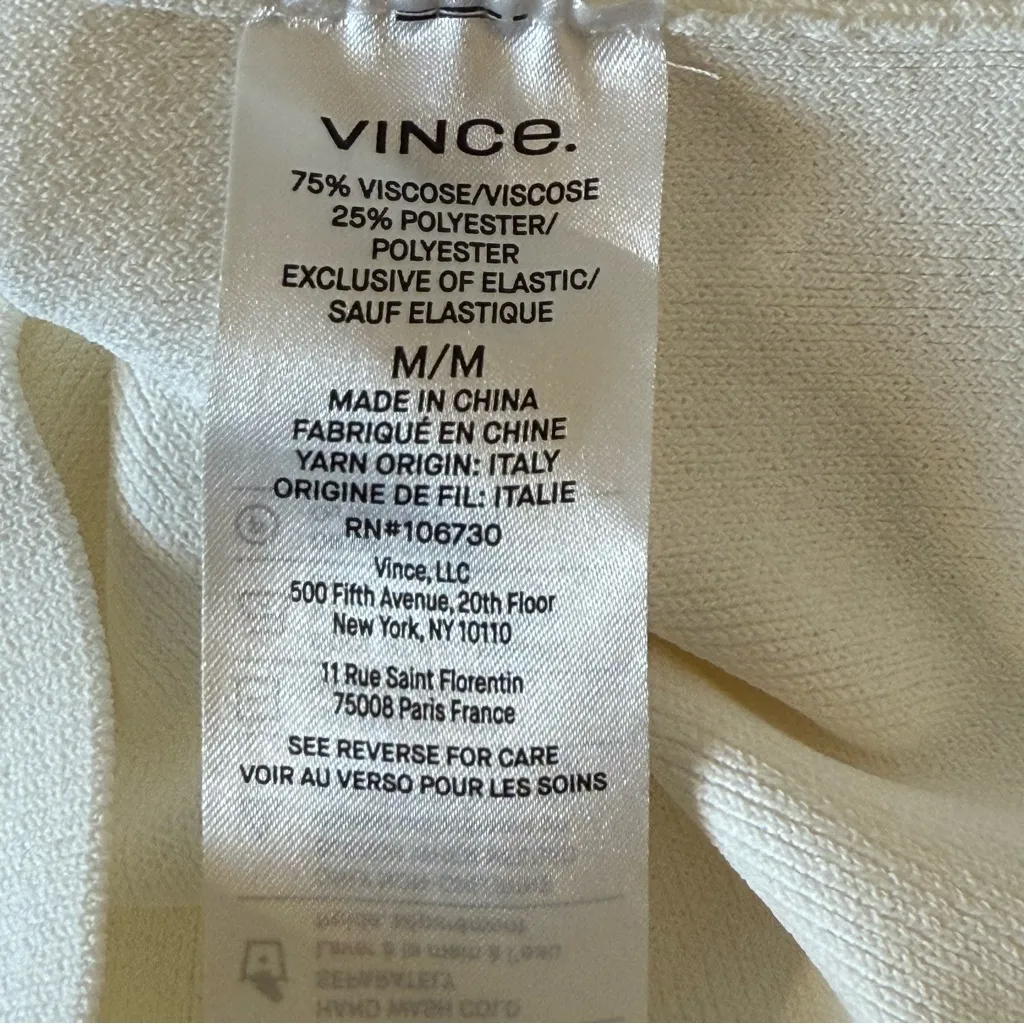 VINCE Square Neck Sweater Tank Cream Ivory Medium Transition Layering Capsule - Image 11