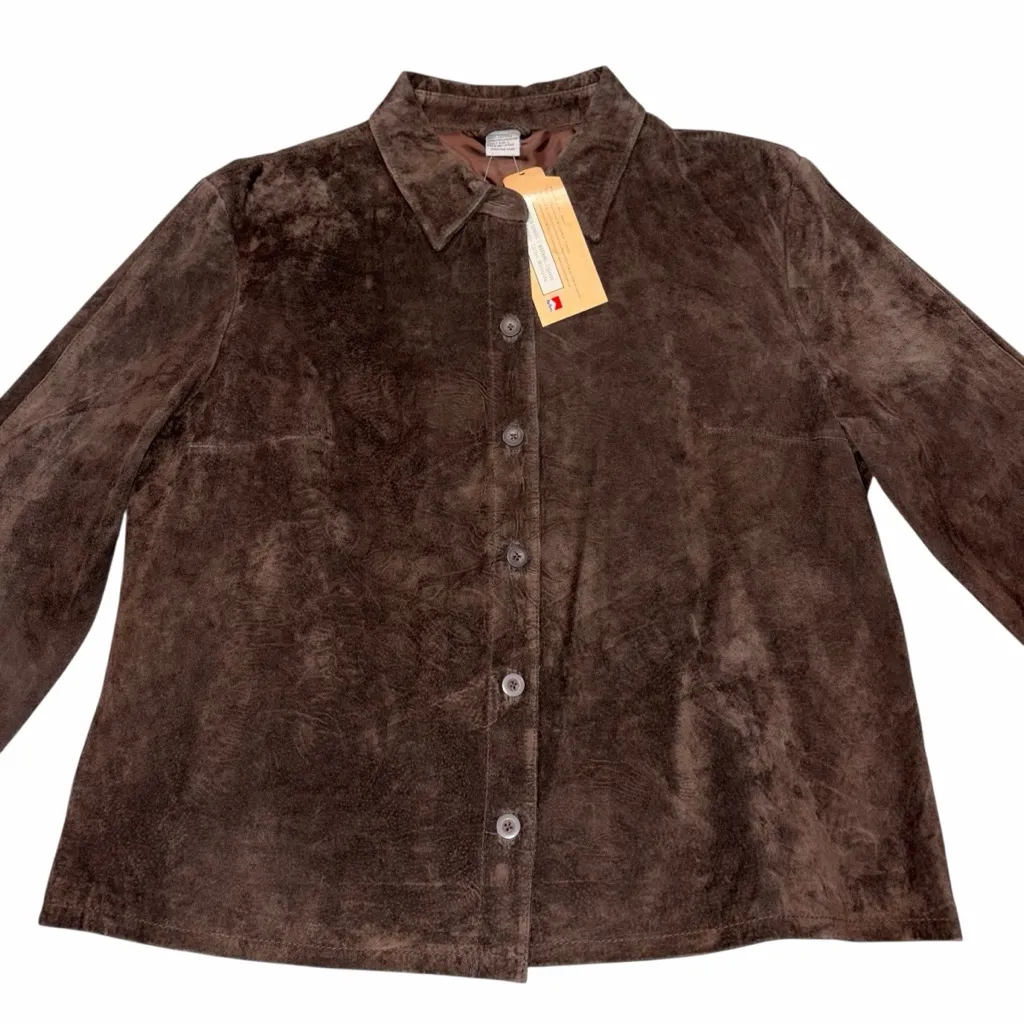 NEW Vintage Marlboro Cowboy Chronicles Brown Suede Leather Jacket size Medium - Image 3