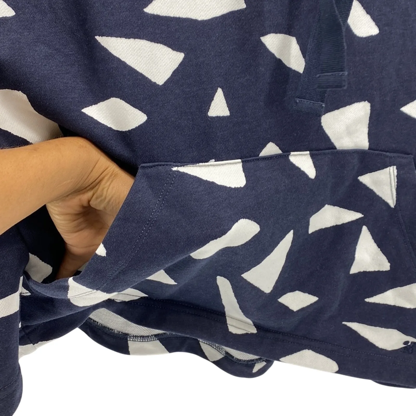 Sweaty Betty Revive Cropped Hoodie oversized boxy blue athleisure size10 - Image 7