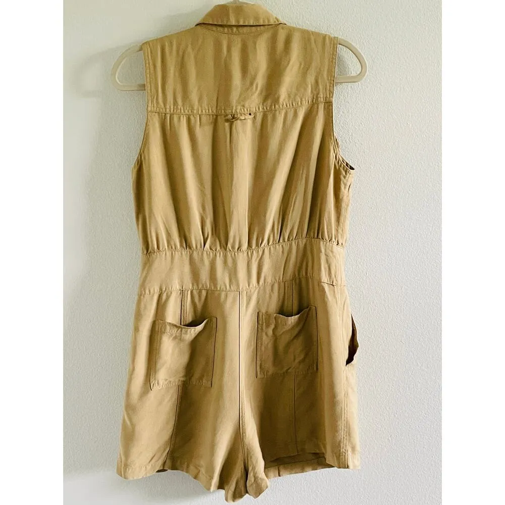 Jason Wu Shorts Romper Tan - Image 4