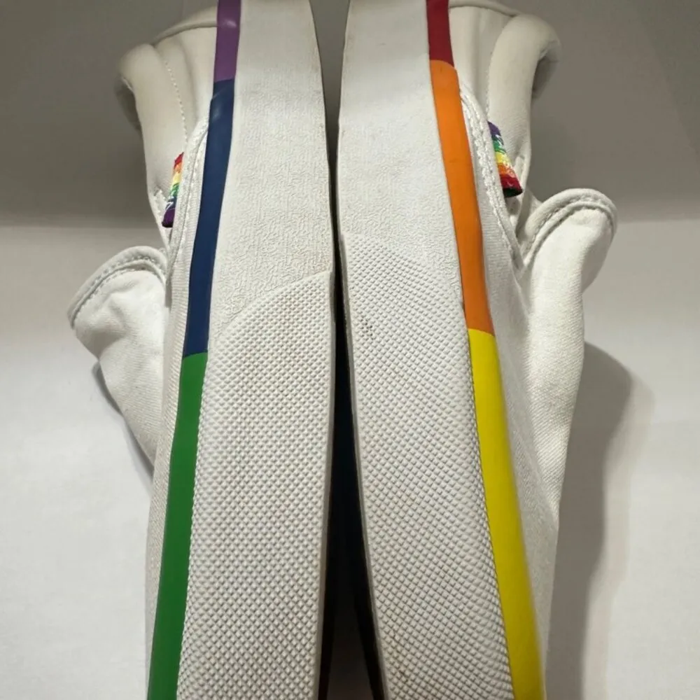 Vans Classic Slip On Size 6 Mems 7 Women Rainbow Foxing Pride White Rainbow - Image 6