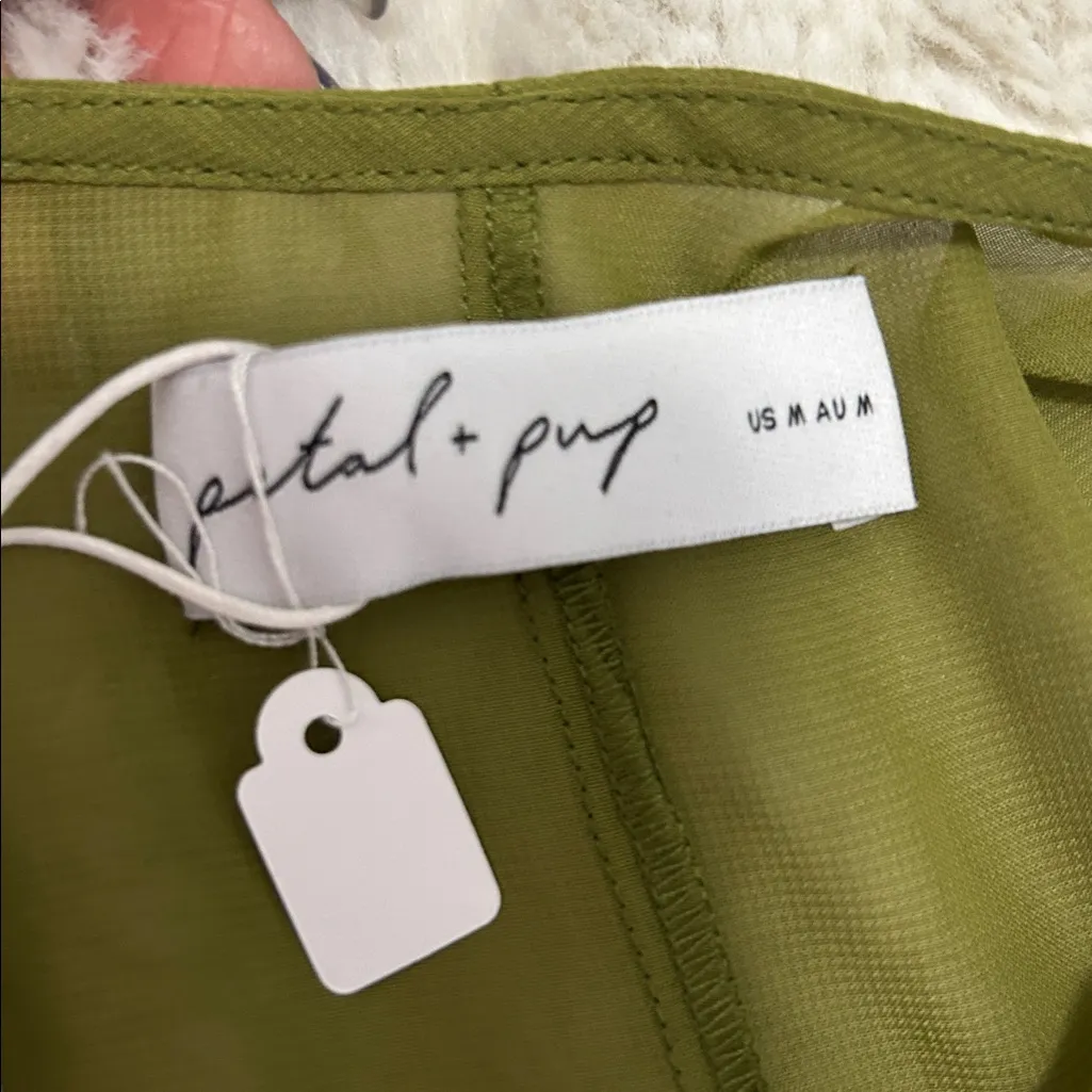 Petal & Pup Ramona Long Sleeve Sage Maxi Dress - Image 11