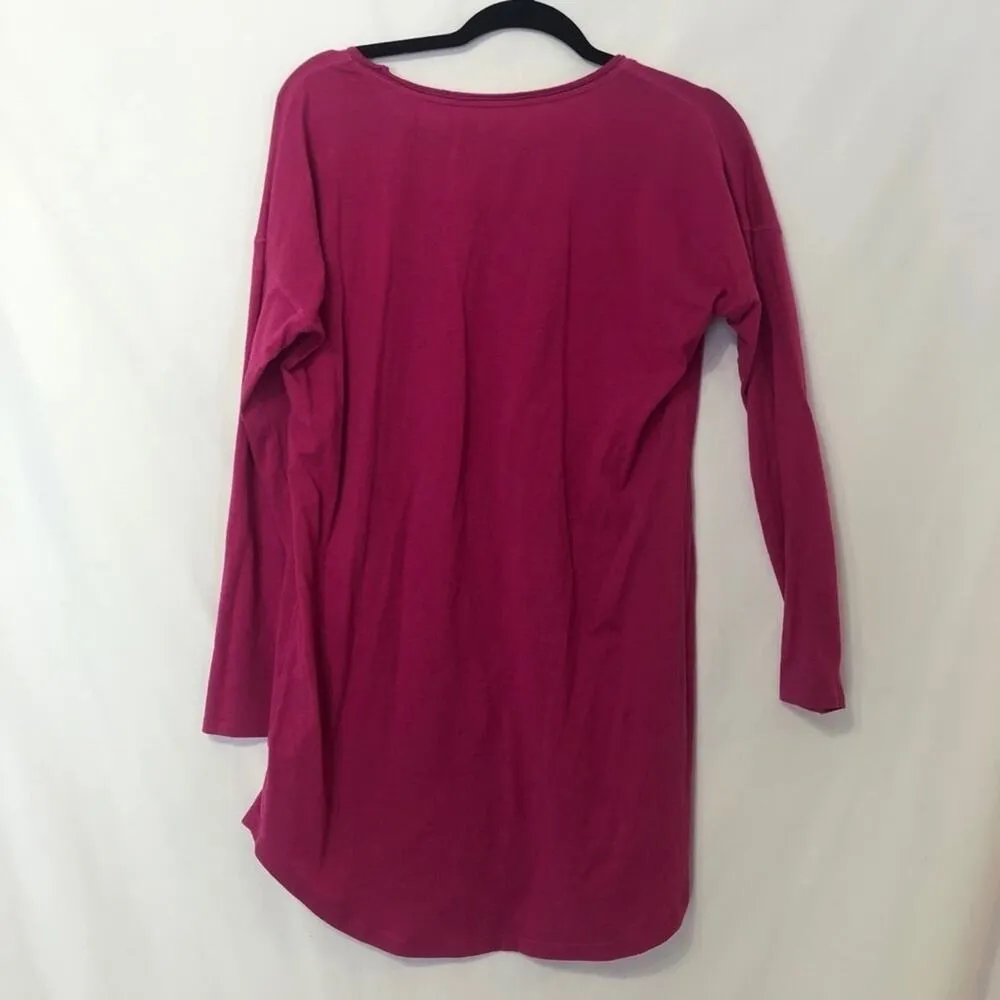 Victoria Secret Pink Single All Th Way Sleep Shirt Womens S Long Sleeve Pajamas - Image 2