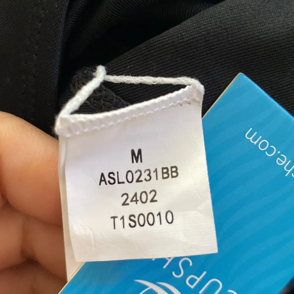 Cupshe Brianne Black Tie Front Plunging One Piece Swimsuit Size M - Image 3