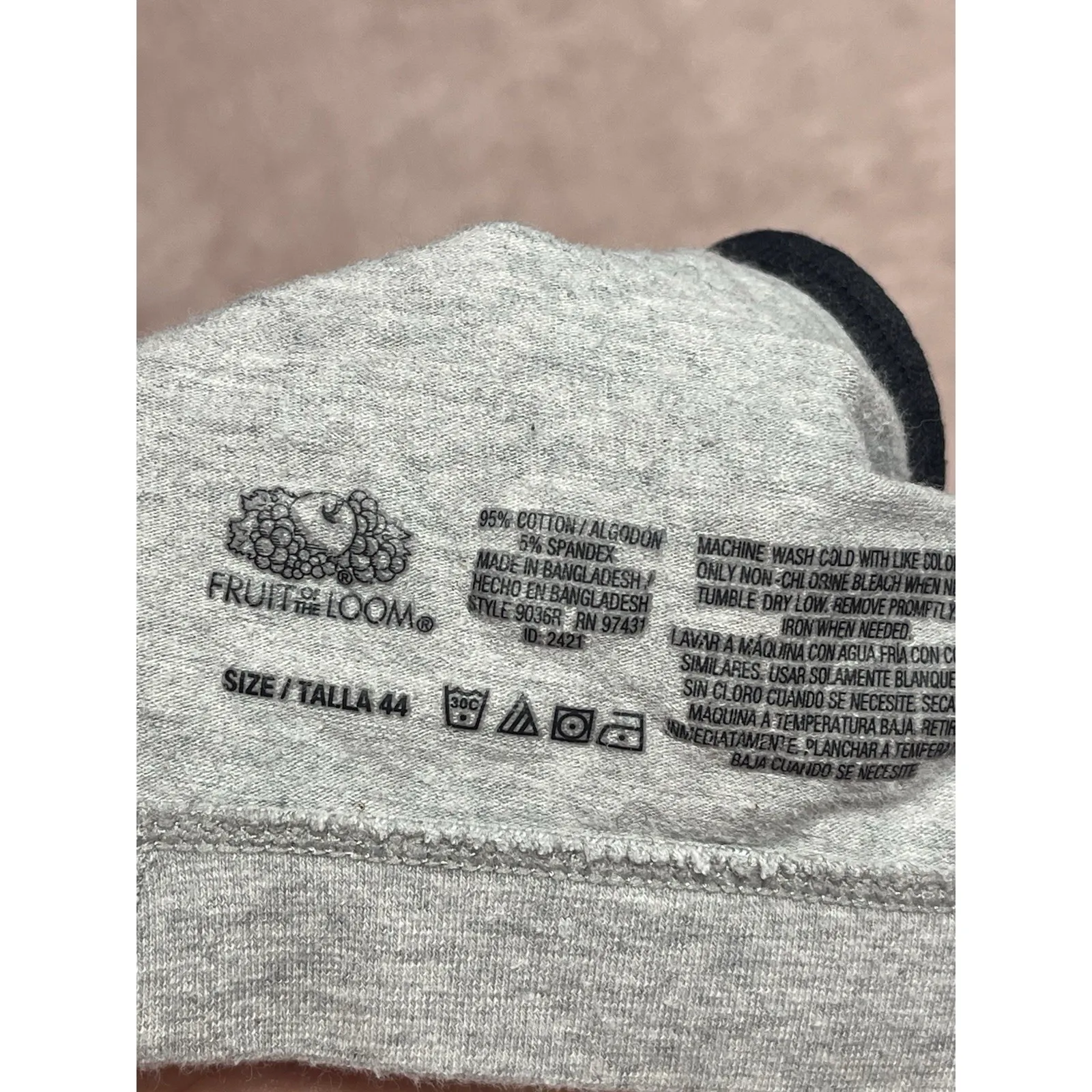 Fruit Of The Loom Sports Bra Women 44 Black Gray White Pullover Racerback 3 Pack - Image 8