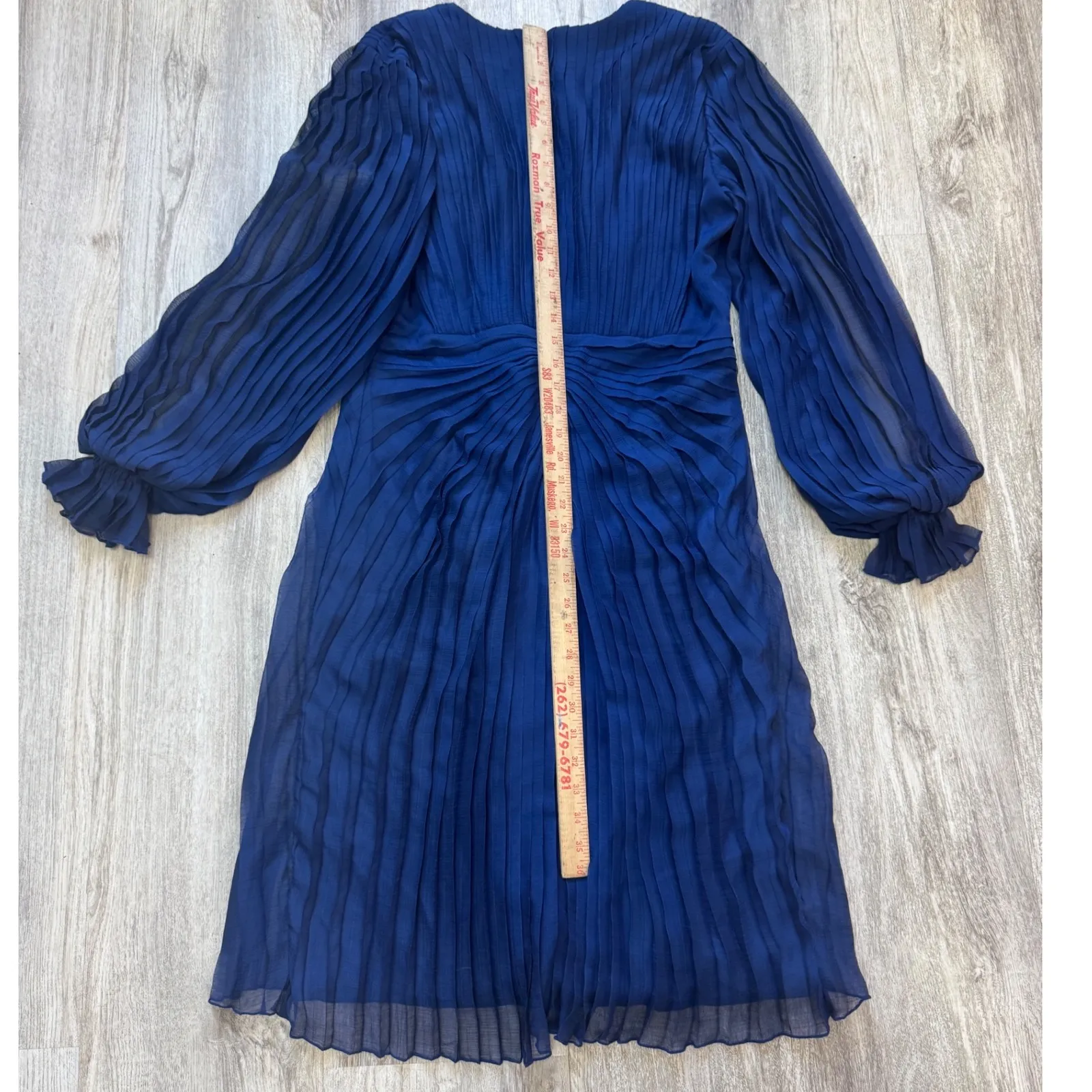 Tadashi Shoji AVO22075M - Long Sleeve Pleated‎ Detail Formal Dress Size 14 NWT - Image 8