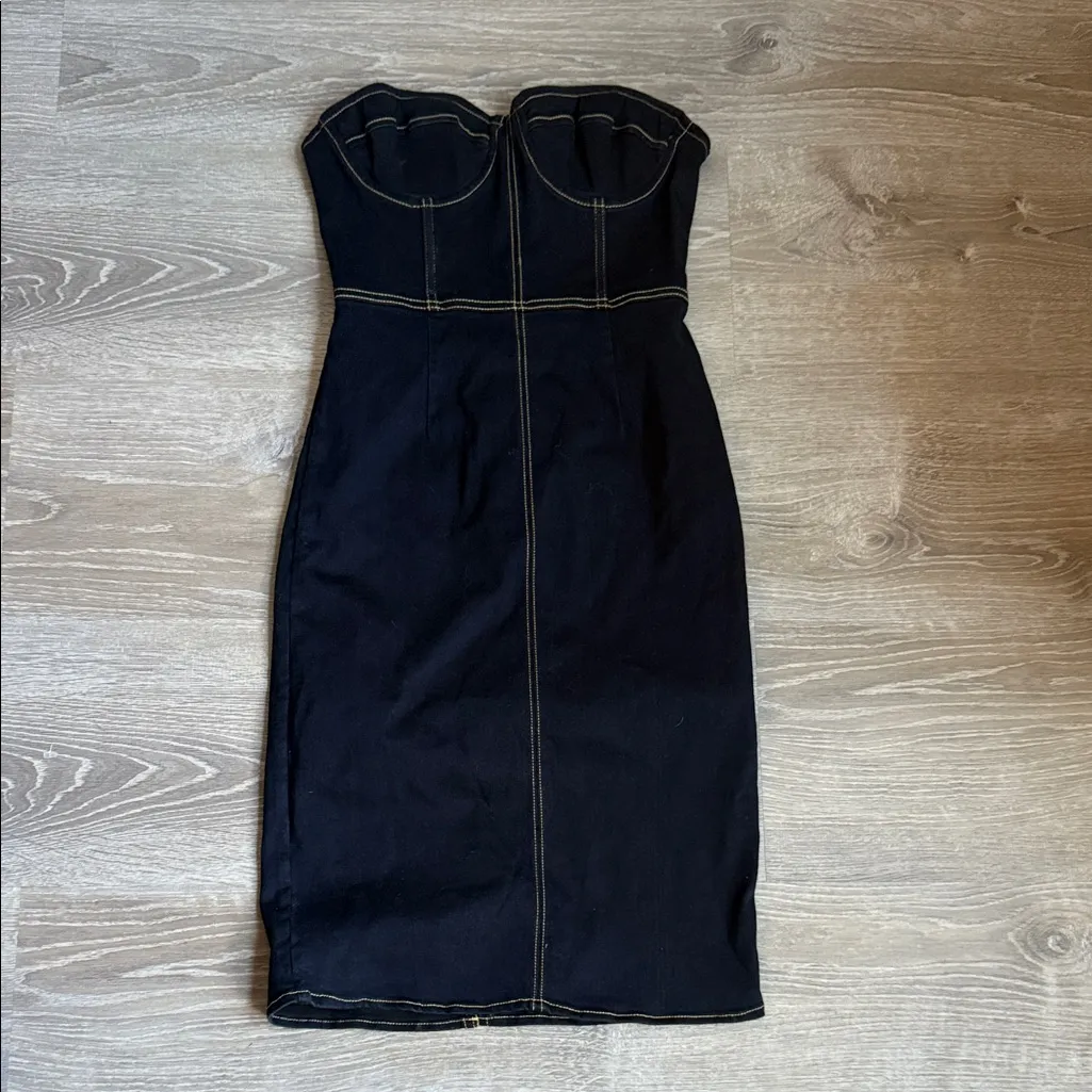LPA Denim Corset Dress 499 Small - Image 2