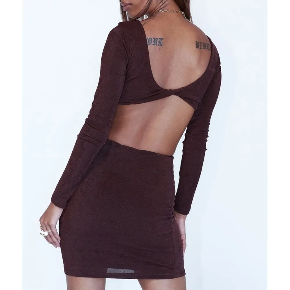 NWT Princess‎ Polly brown Henley mini dress size 12 - Image 2