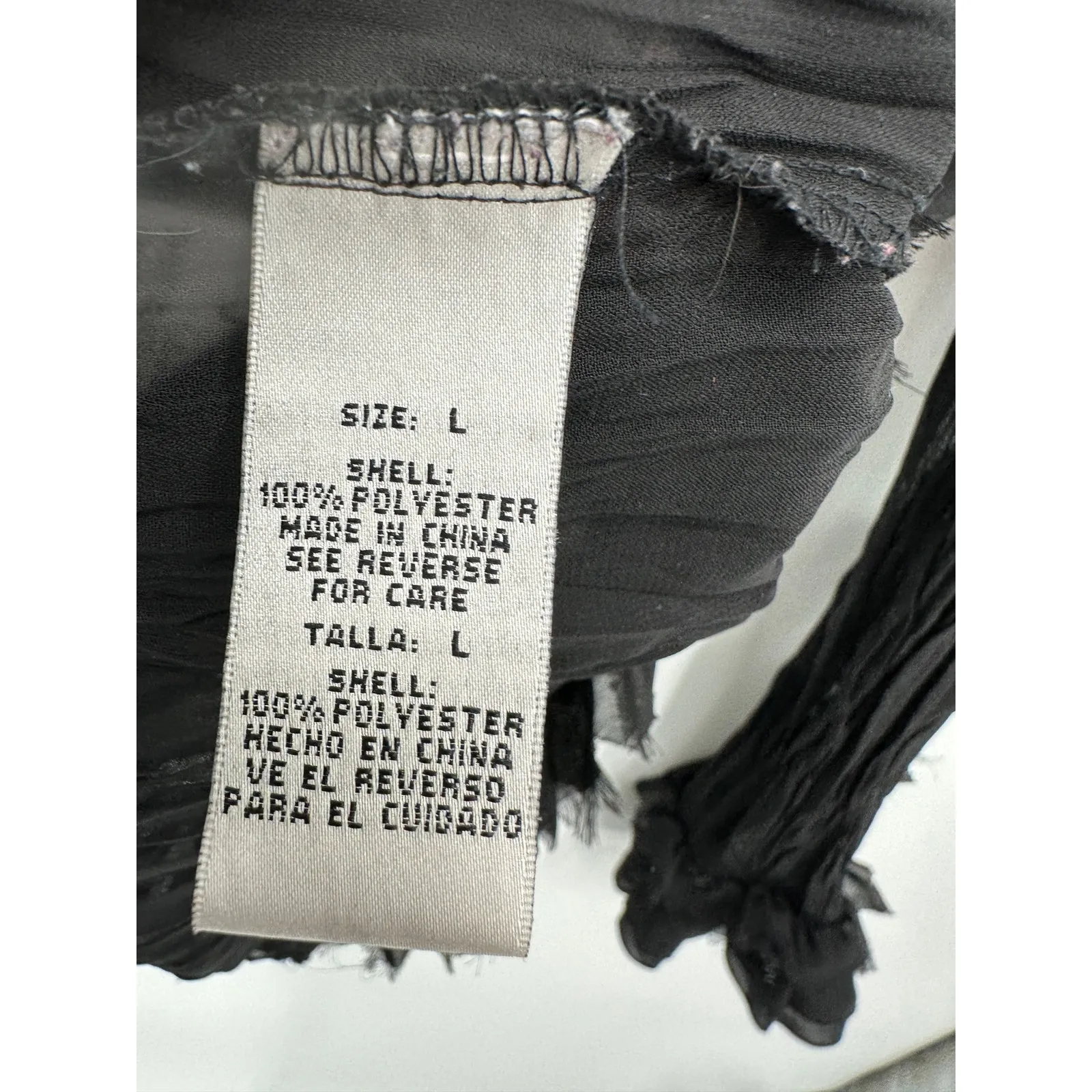 Kaelyn Max Top Womens Size L Black Ruffle Edwardian Y2K Coquette Grunge Witchy Size L - Image 8