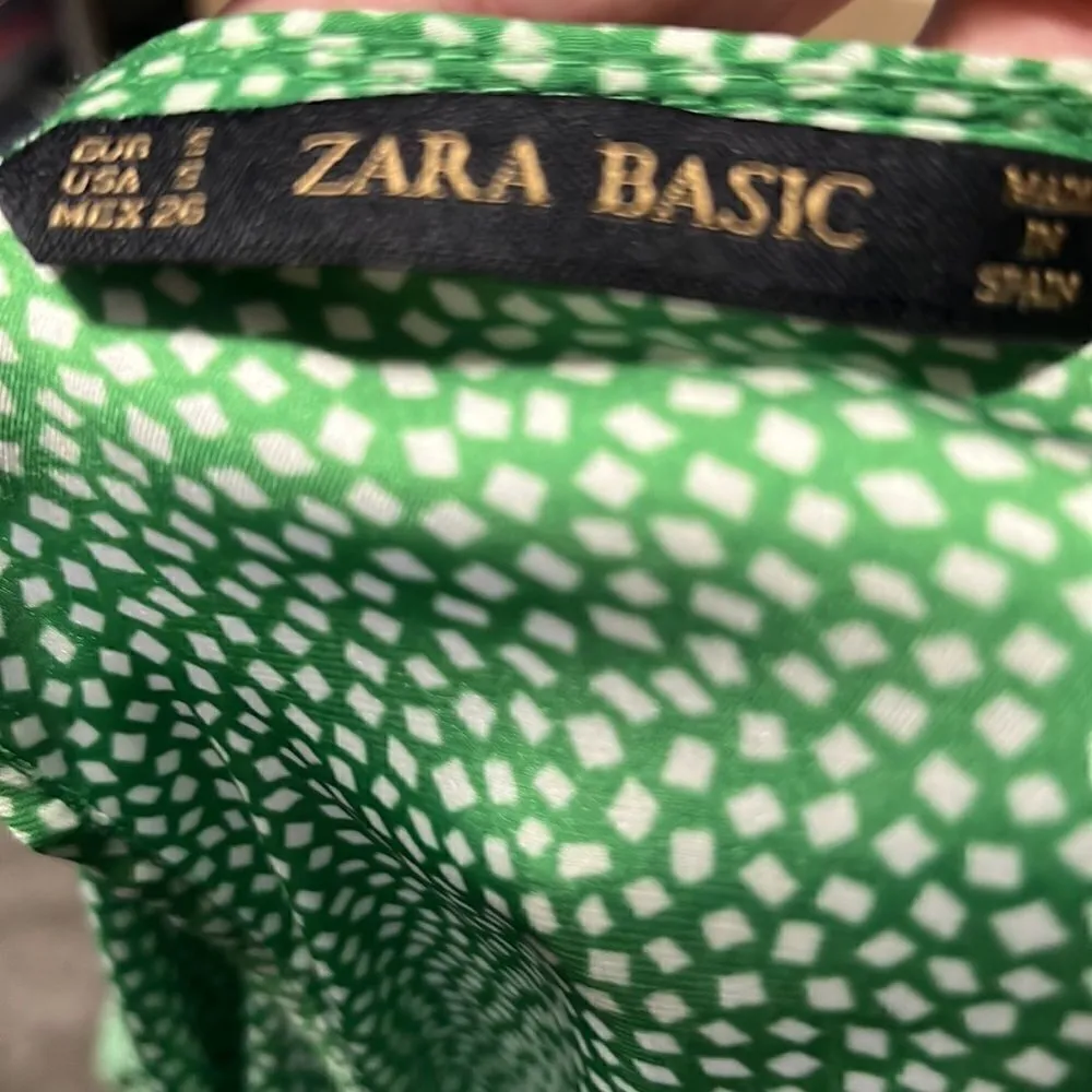 Zara Basic - Dress - Green and White - S - Image 4