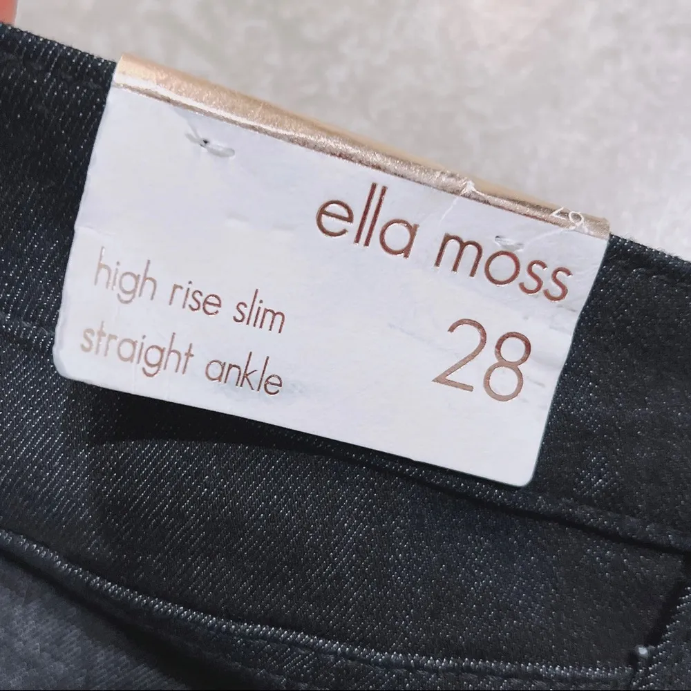 Ella Moss Rinse High Rise Slim Straight Ankle Jeans, Size 28 NWT $69.50 - Image 5