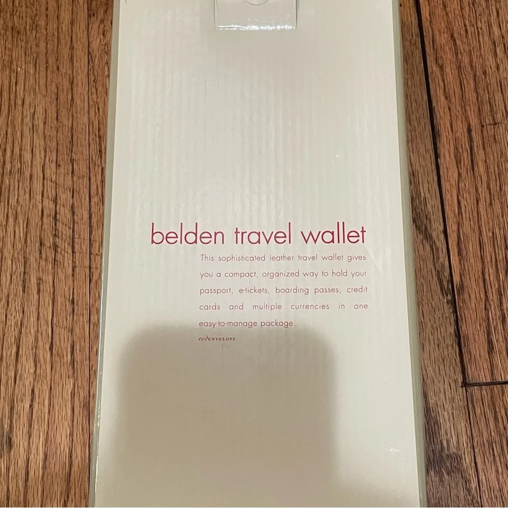 Red Envelope Belden Travel Wallet clutch Brown Leather - Image 5