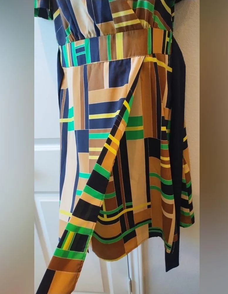 The Webster Miami Dress Womens Size Medium Stretch Waist Knee Length Tie Lined - Image 9