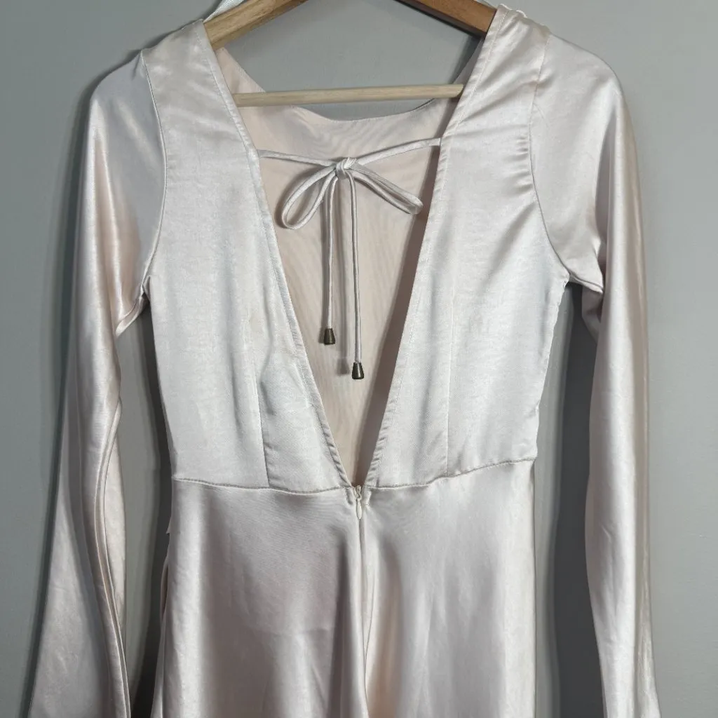 Hello Molly Expressed Permission Mini Dress Women's XS 2 Champagne Satin NWT - Image 13