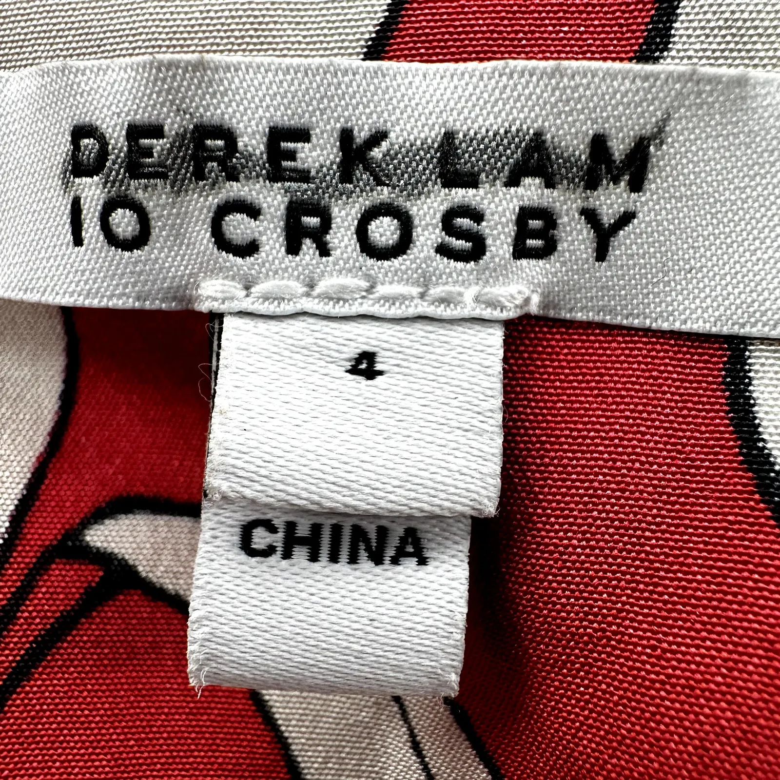 Derek Lam 10 Crosby 100% Silk Floral Print Tank Top Curve Hem Flamenco Multi 4 - Image 3