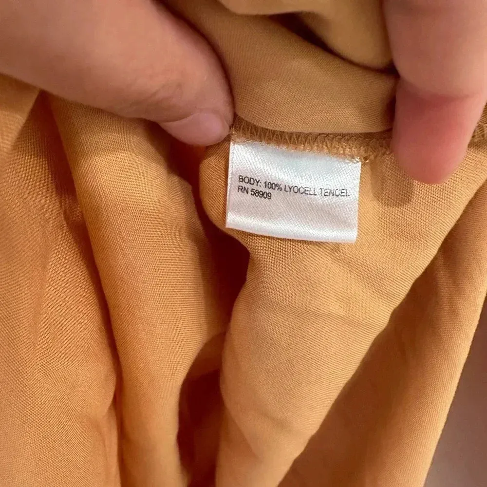 Cremieux 100% Lyocell Tencel Nicole Women’s Blouse Large Mustard - Image 4