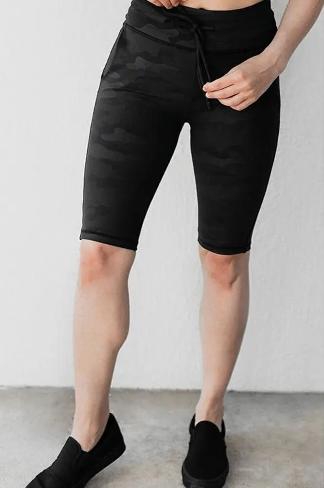 Celestial Bodiez NWT Power Bike Shorts in 'Black Camo’ Size Small Black - Image 1