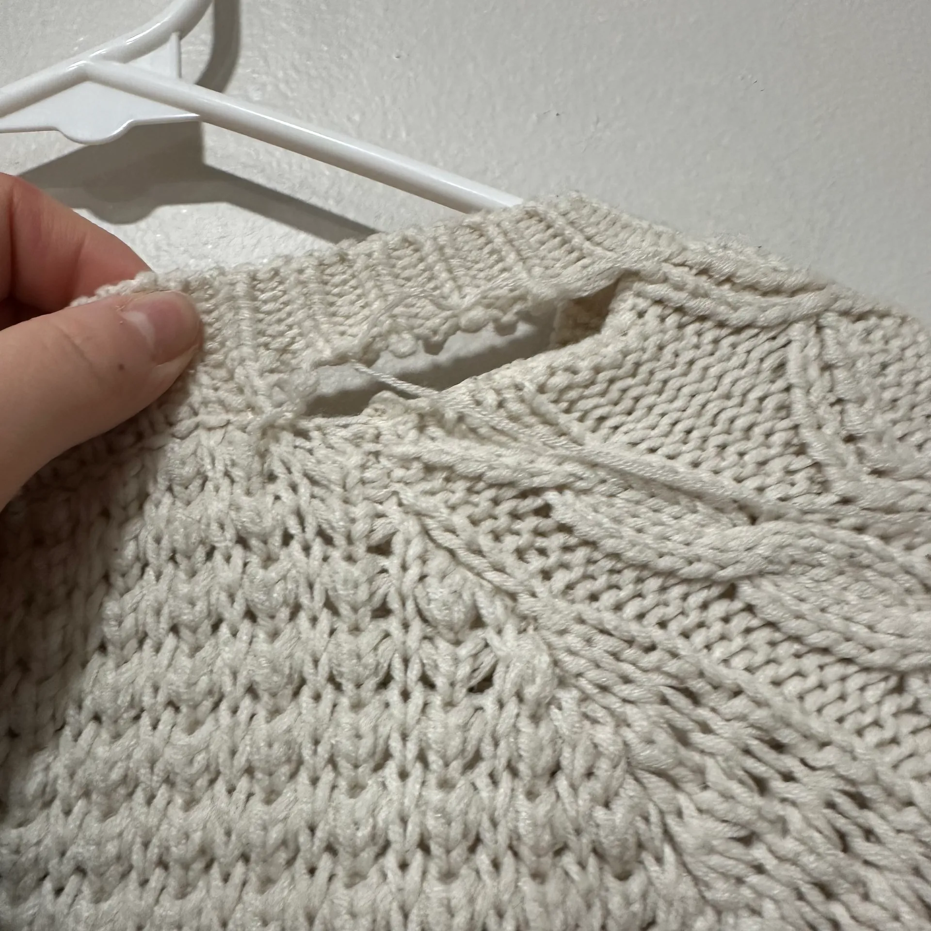 cream cable knit sweater - Image 5