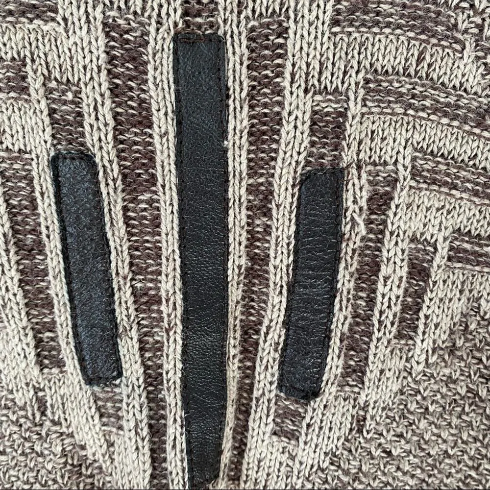 Aspetuck Trading Company Vintage Grandpa Granny Y2K Brown Sweater Medium - Image 2