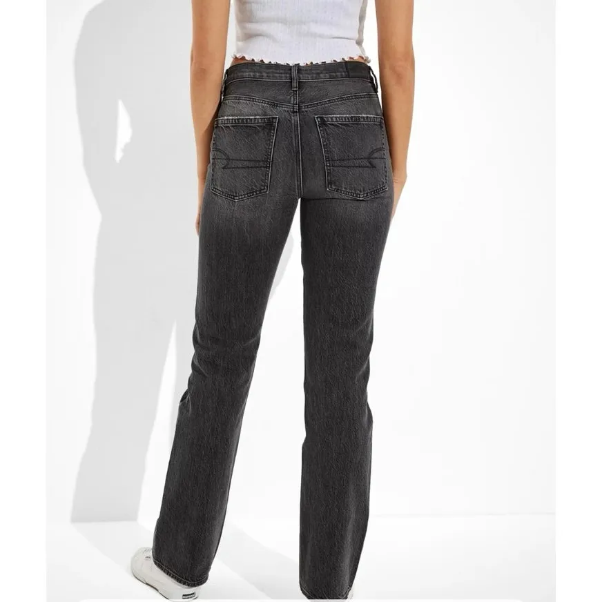 American Eagle AE ‘90s Bootcut Jean 12 Regular Women’s Black Wash 3879 - Image 7