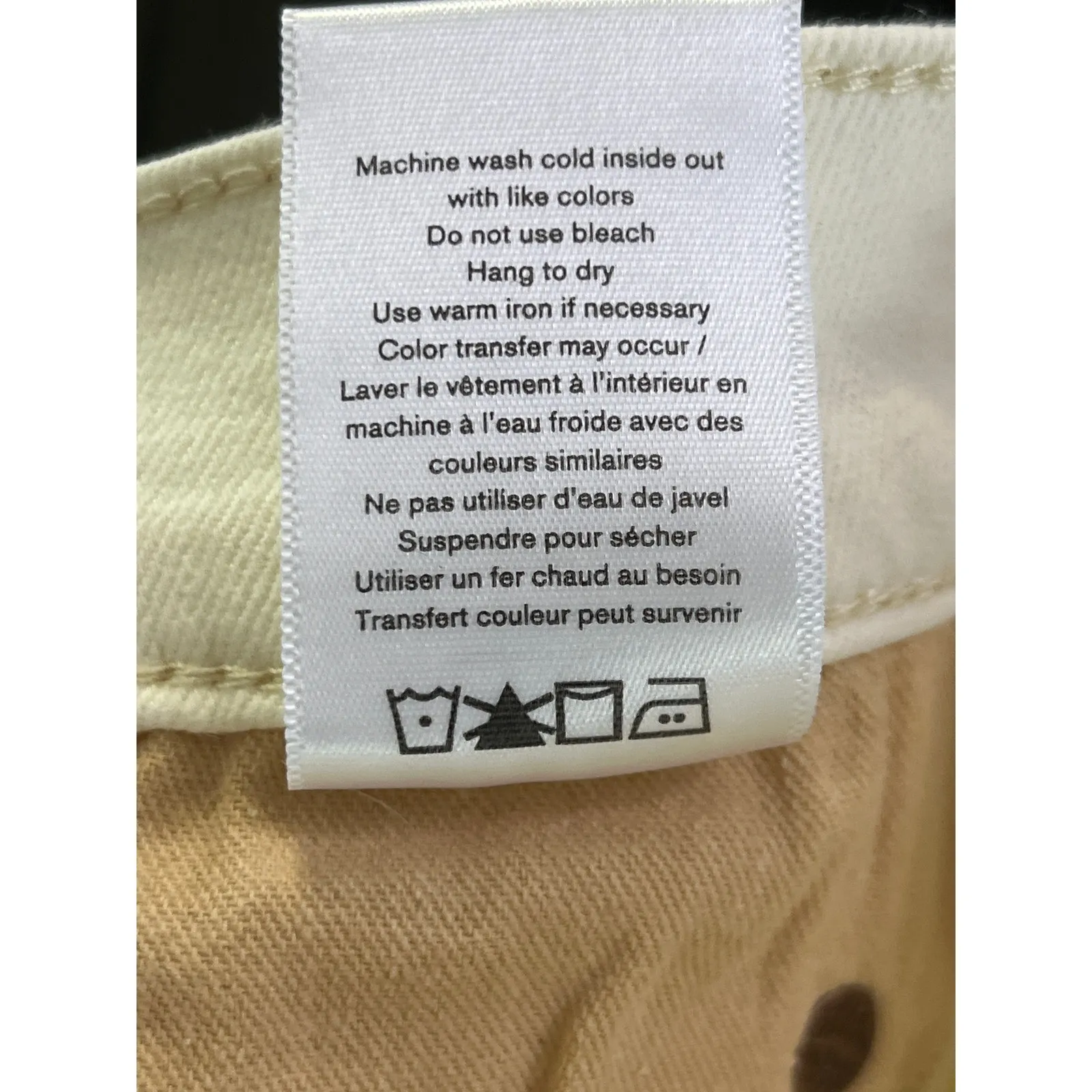 Rag & Bone Peyton Mid Rise Bootcut Jeans Ecru White Denim Sz 29 - Image 4