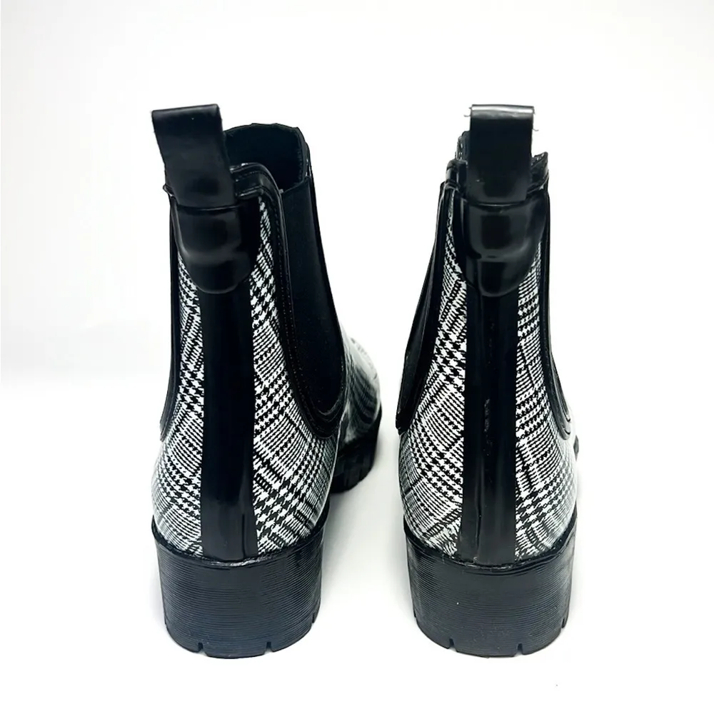 Jeffrey Campbell Plaid Cloudy Rain Boots - Image 4