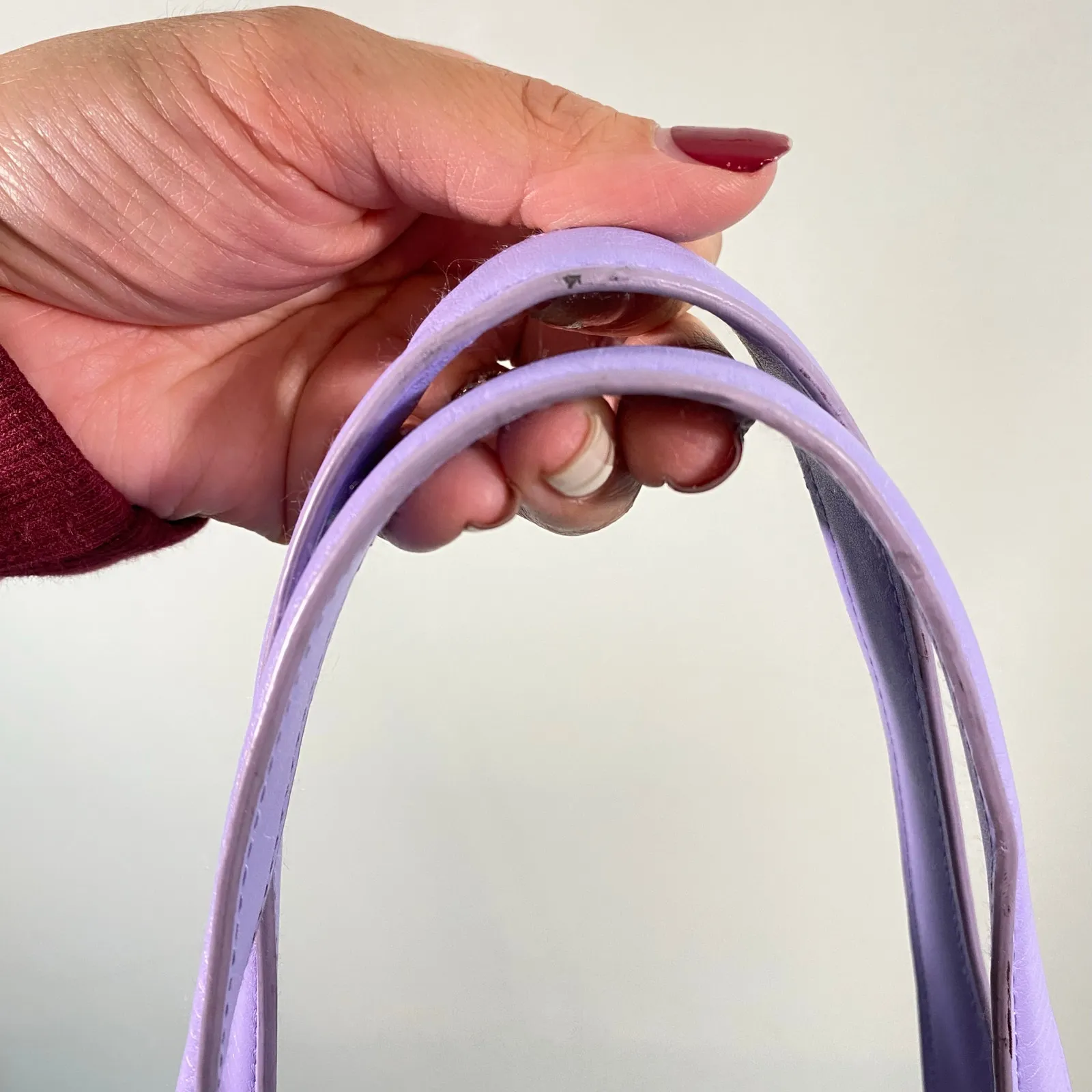 Vera Bradley Lilac Purple Maddalena Paisley Print Trimmed Vera Tote Bag - Image 3