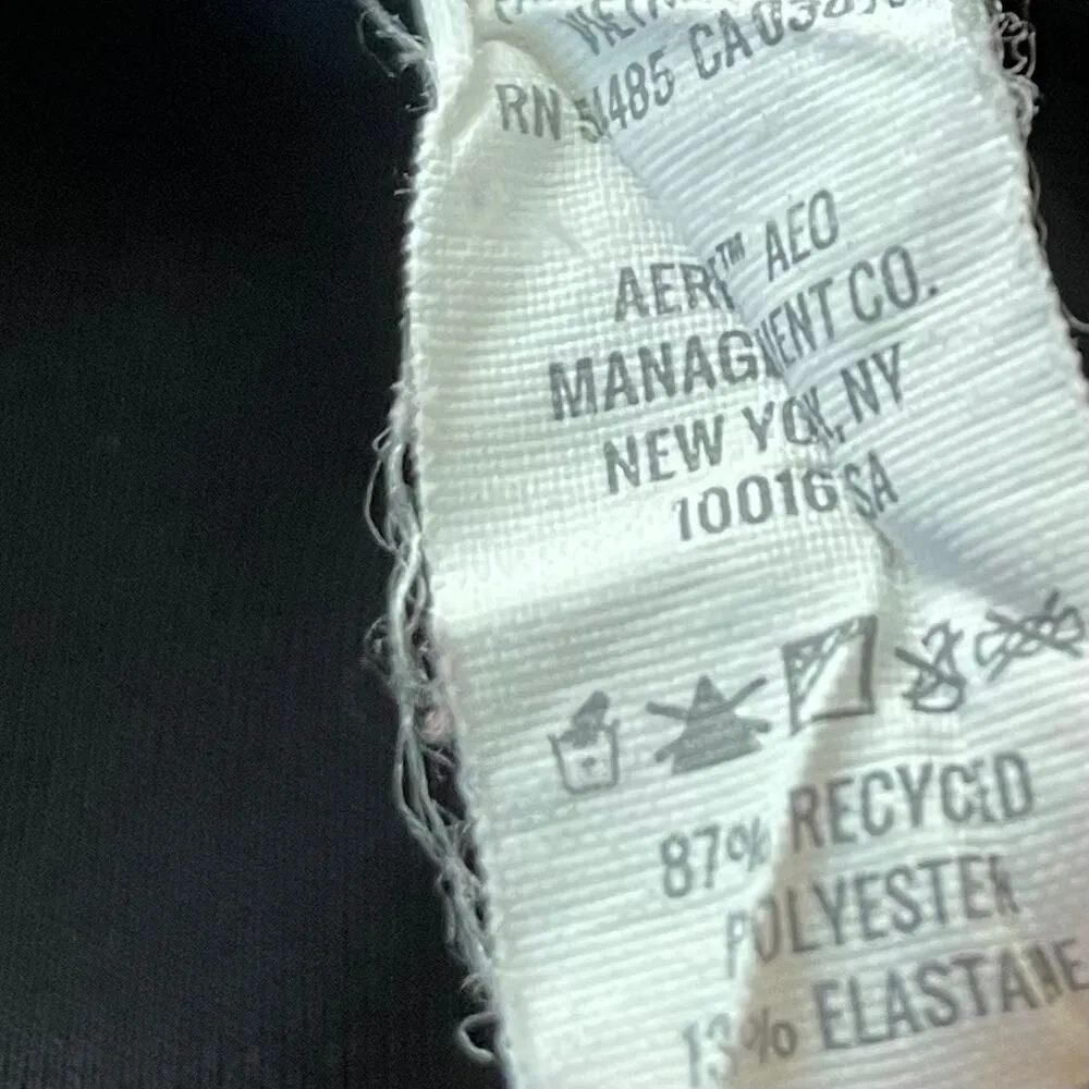 Aerie Black Plunge One Piece Swimsuit Swim Bathing Suit womens S Long Tall - Image 12