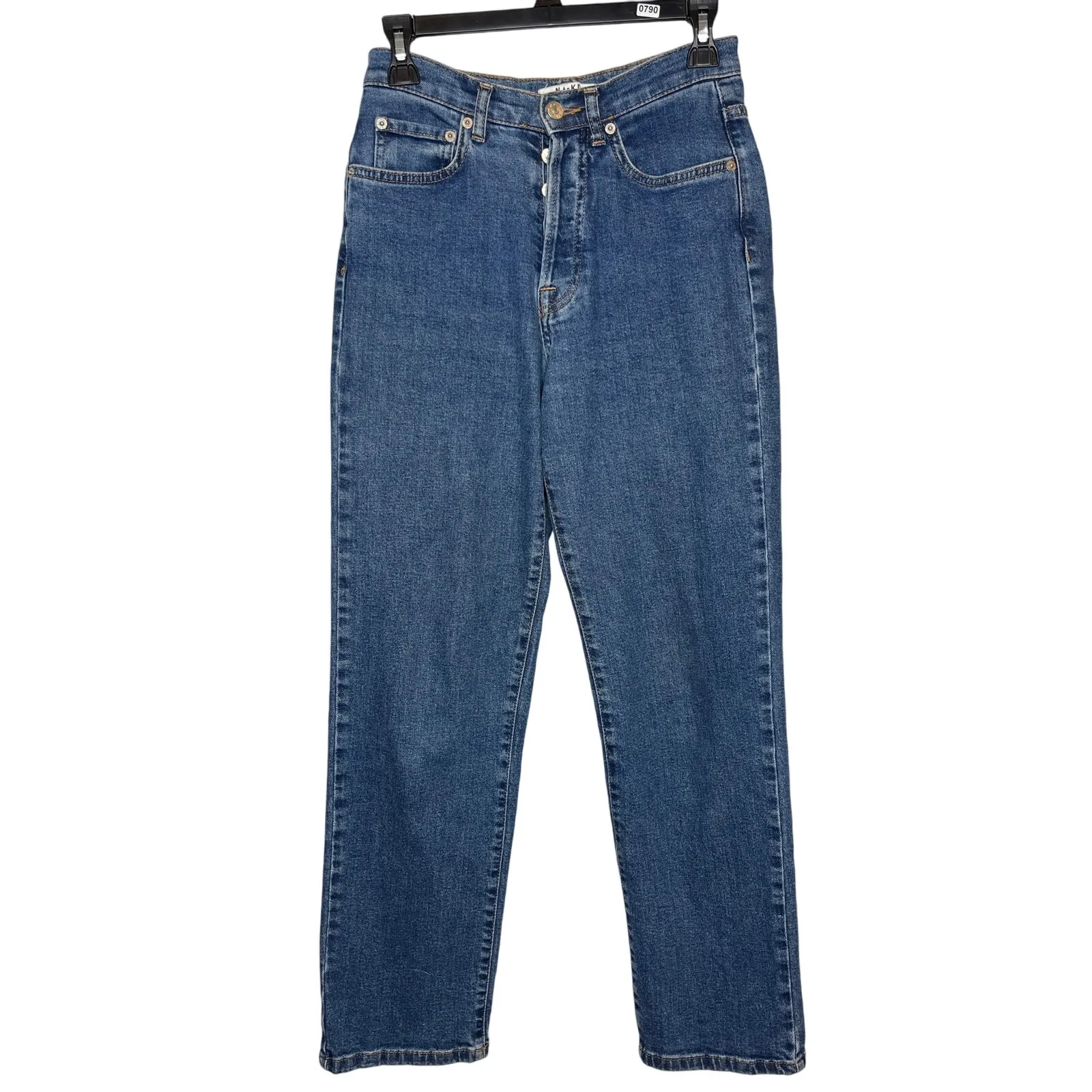 NAKD Size 6 Button Fly Straight High Rise Jeans‎ Blue Denim Their Size 34 - Image 2