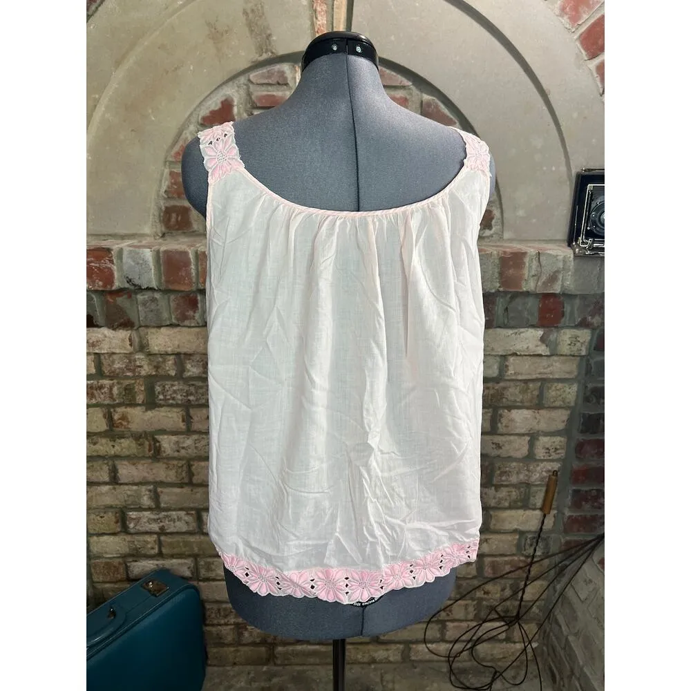 tank top pink lace square neck Size M - Image 7