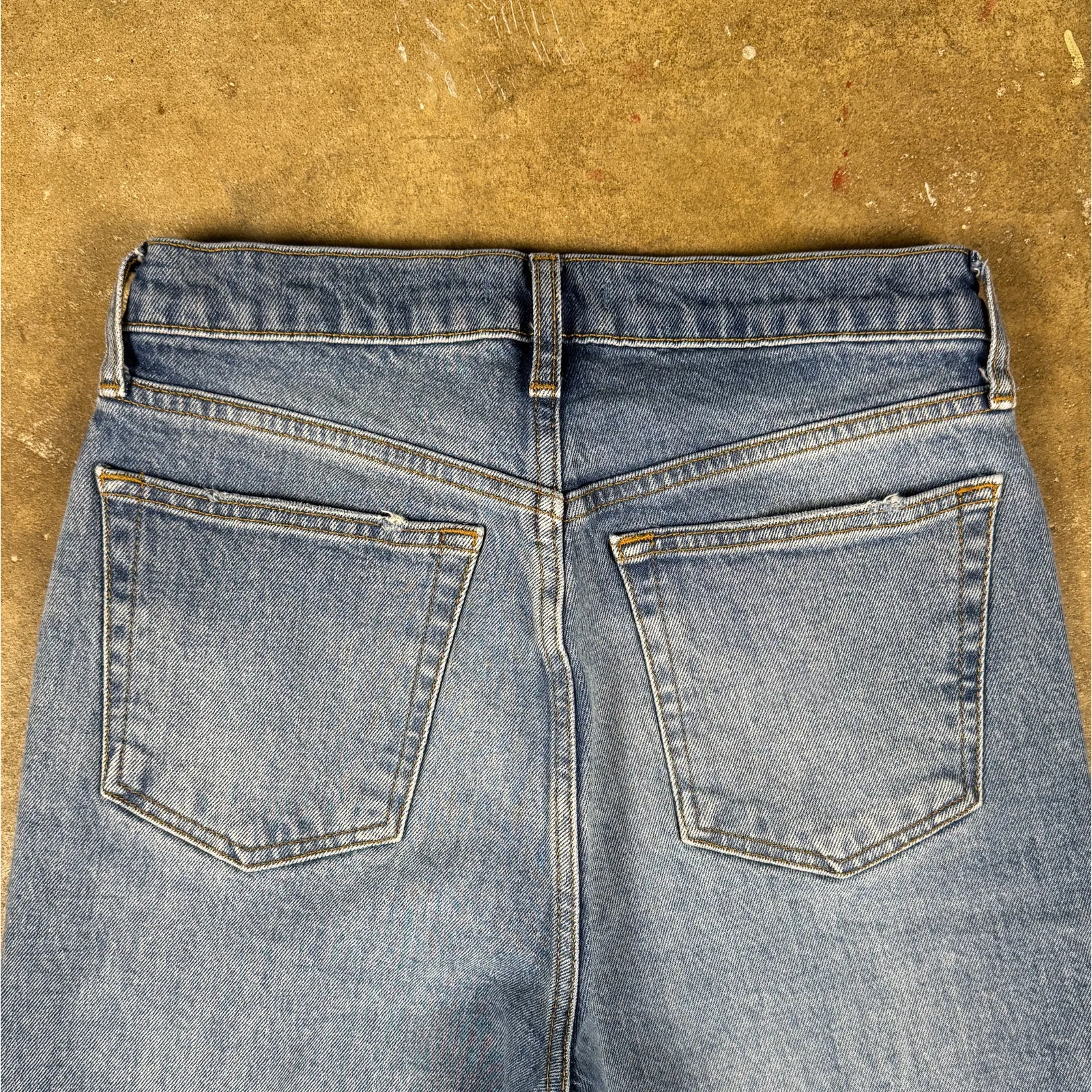 Free People We The Free Distressed Raw Hem Jeans Women’s Size 28 Light‎ Wash - Image 6