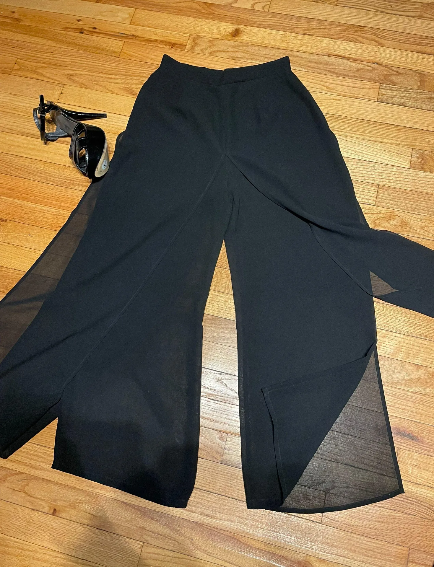 JBS Ltd Palazzos High Waist Sheer Split/Slit Trousers Coastal Whimsgoth - Image 5