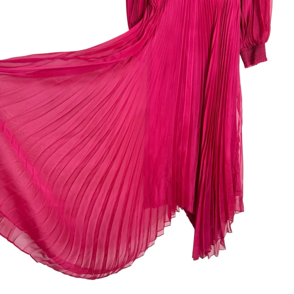 Alice & Olivia Sion Pleated Asymmetric Dress - Image 4