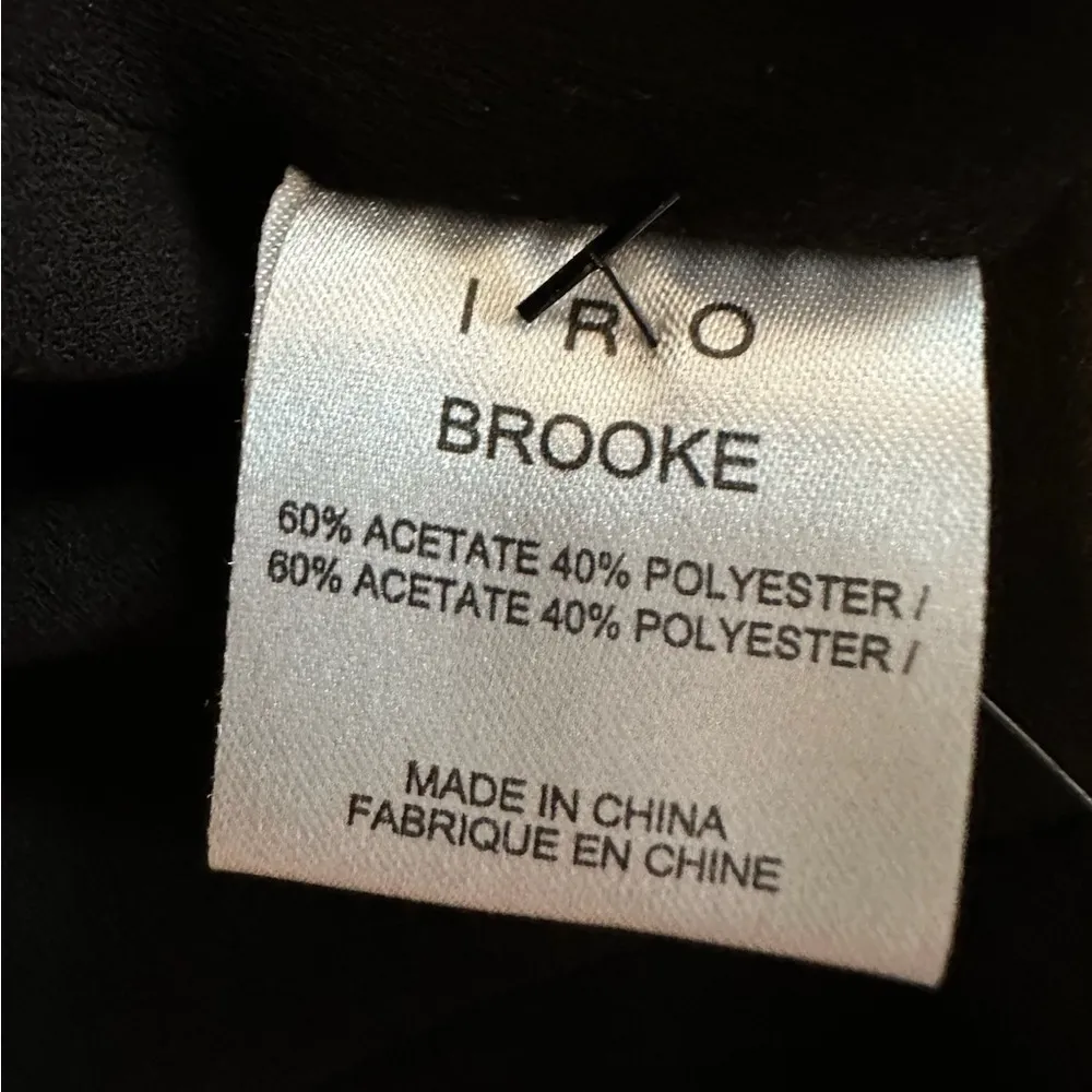 Paris Brooke Draped Black Zip Ruched Side Skirt Size FR 38/US 6 Asymmetrical - Image 5