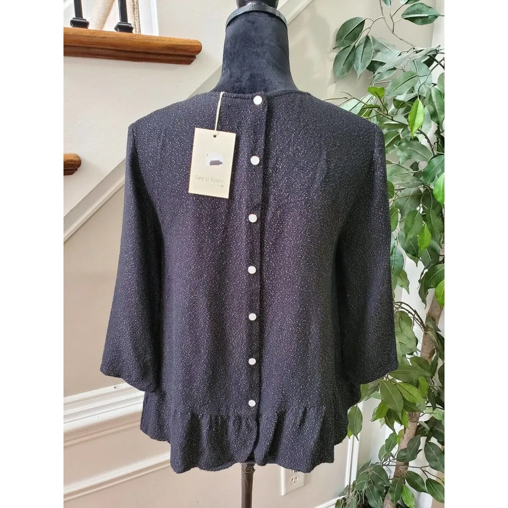 See U Soon Women's Black Polyester V - Image 6