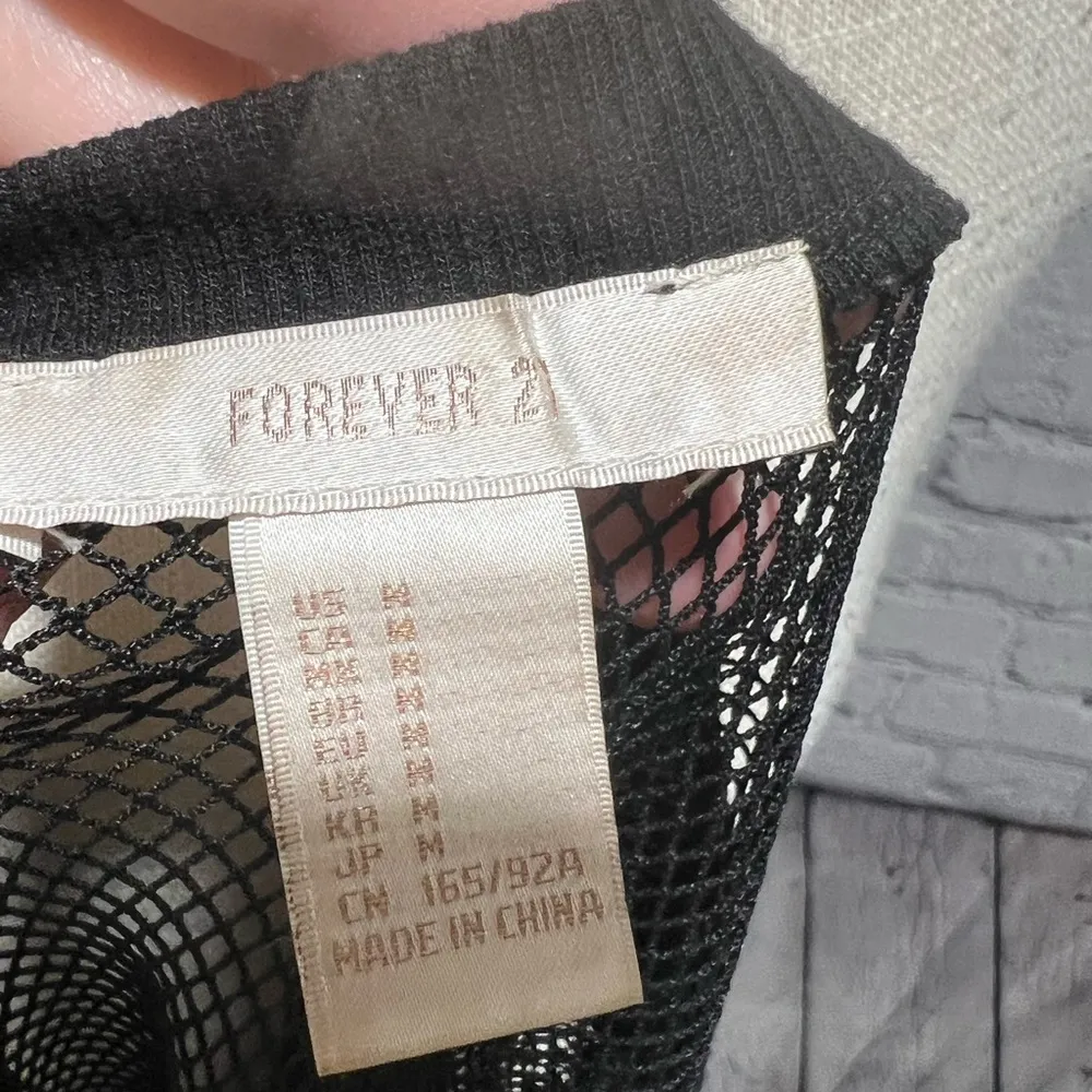 Forever 21 black mesh top medium - Image 8