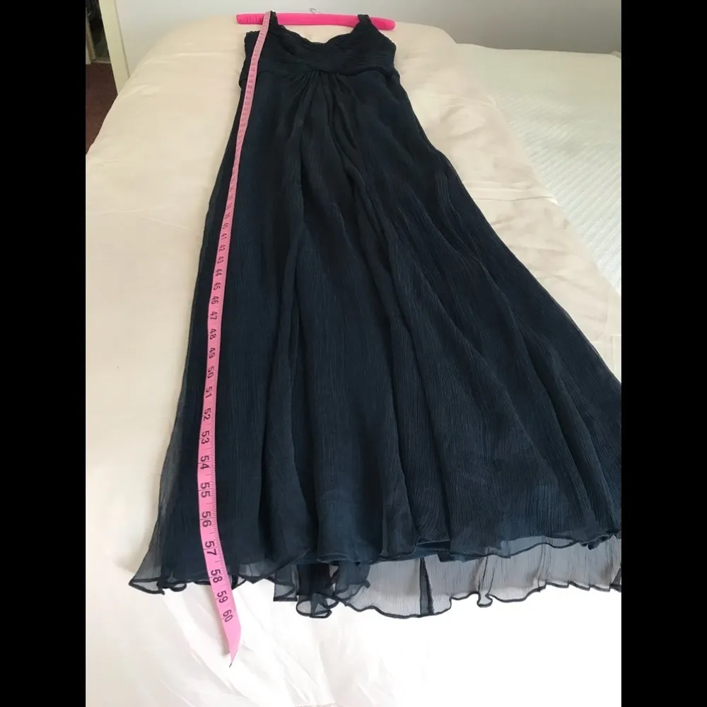 Tadashi Collection Navy Silk Chiffon Dress Size 4‎ - Image 8