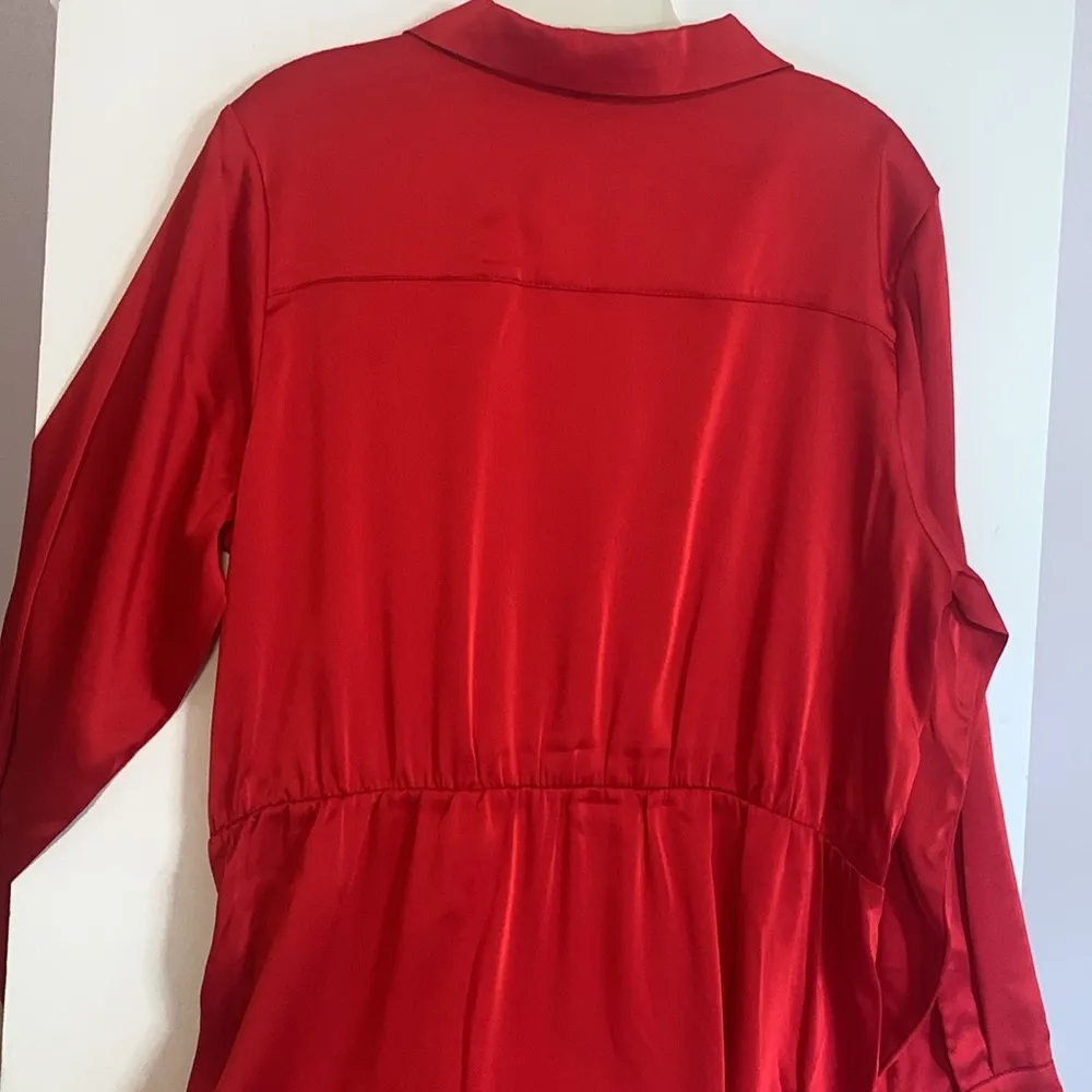 A NEW DAY RED WRAP DRESS LONG SLEEVE DRESS SIZE XL - Image 4