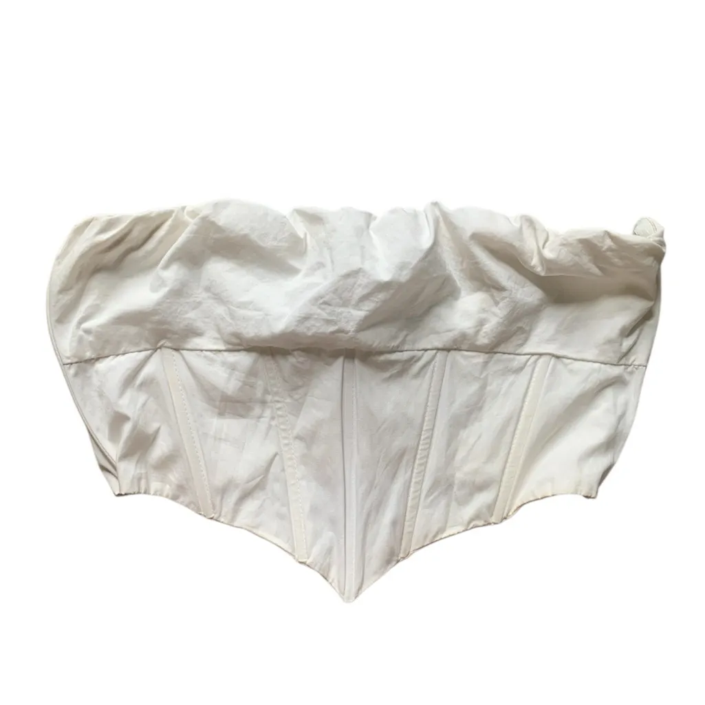 Princess Polly White Strapless Crop Top - Image 3