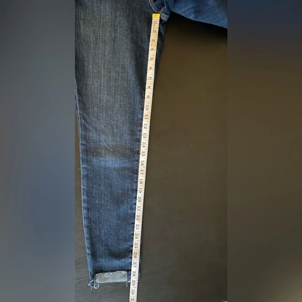 NWT Good American Good Waist Step Hem Skinny Jeans Dark Blue Denim Size 10 - Image 6