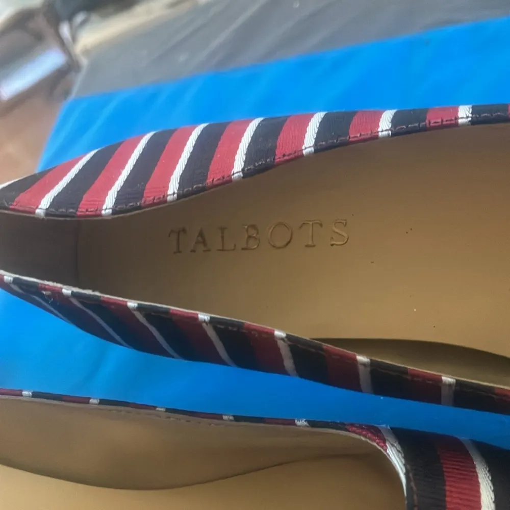 Talbots Women's Striped Heels - Red and Black 6.5 - Image 2