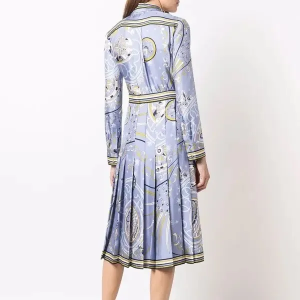 NWT Emilio Pucci Esperidi Print Shirtdress Midi Dress Periwinkle Blue / Purple - Image 2