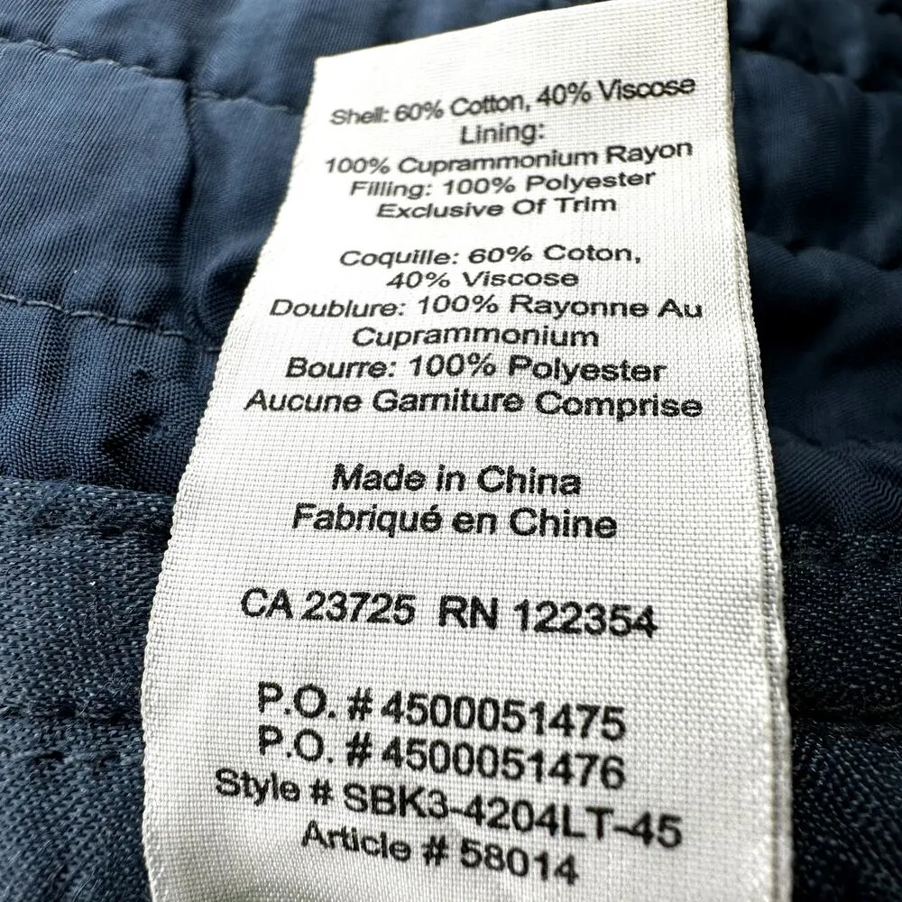 Aritzia Golden TNA Harmon Kimono Open Jacket Quilted Night Navy Tonal Mura S - Image 4