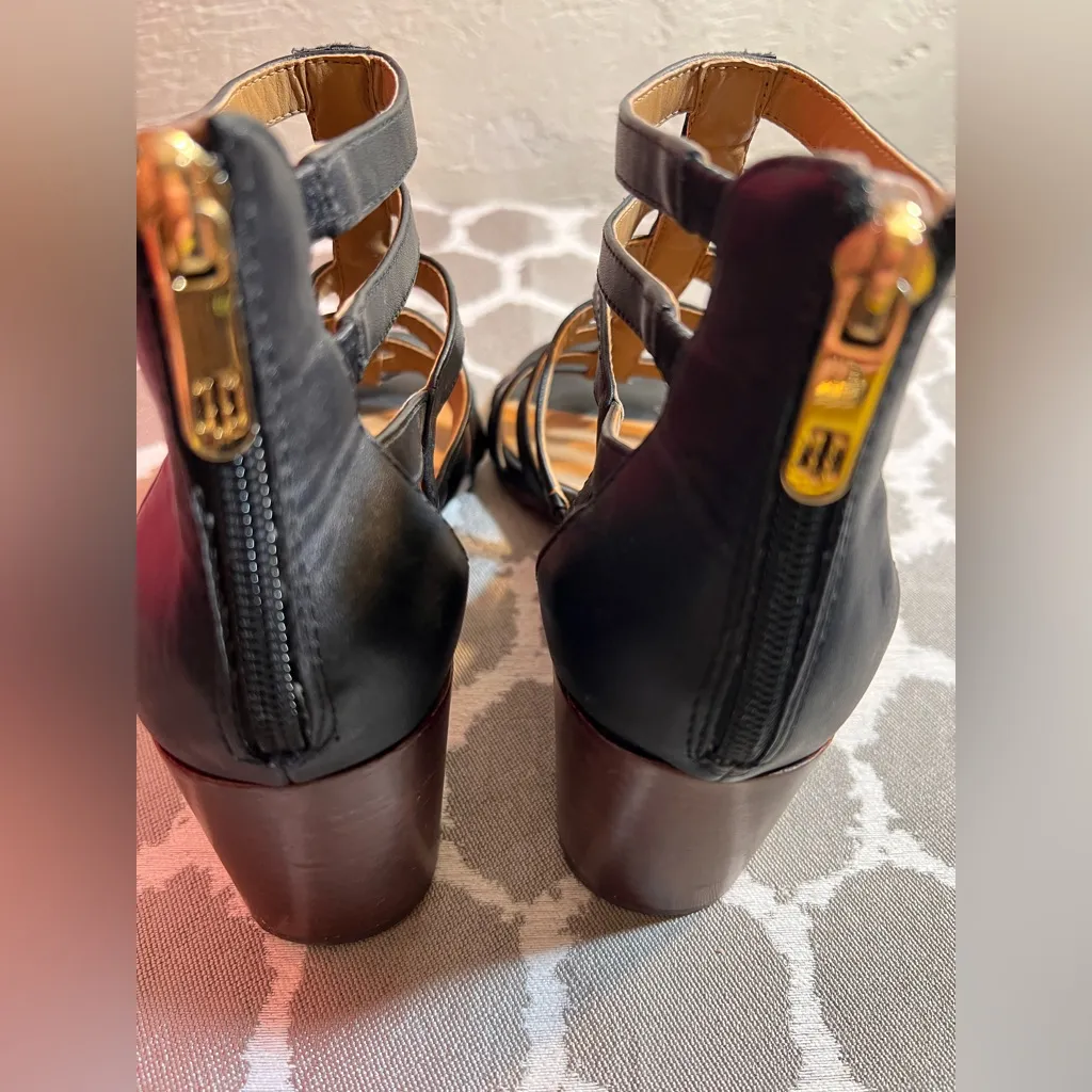 Tommy Hilfiger Black and Brown Heeled Sandals - Image 7