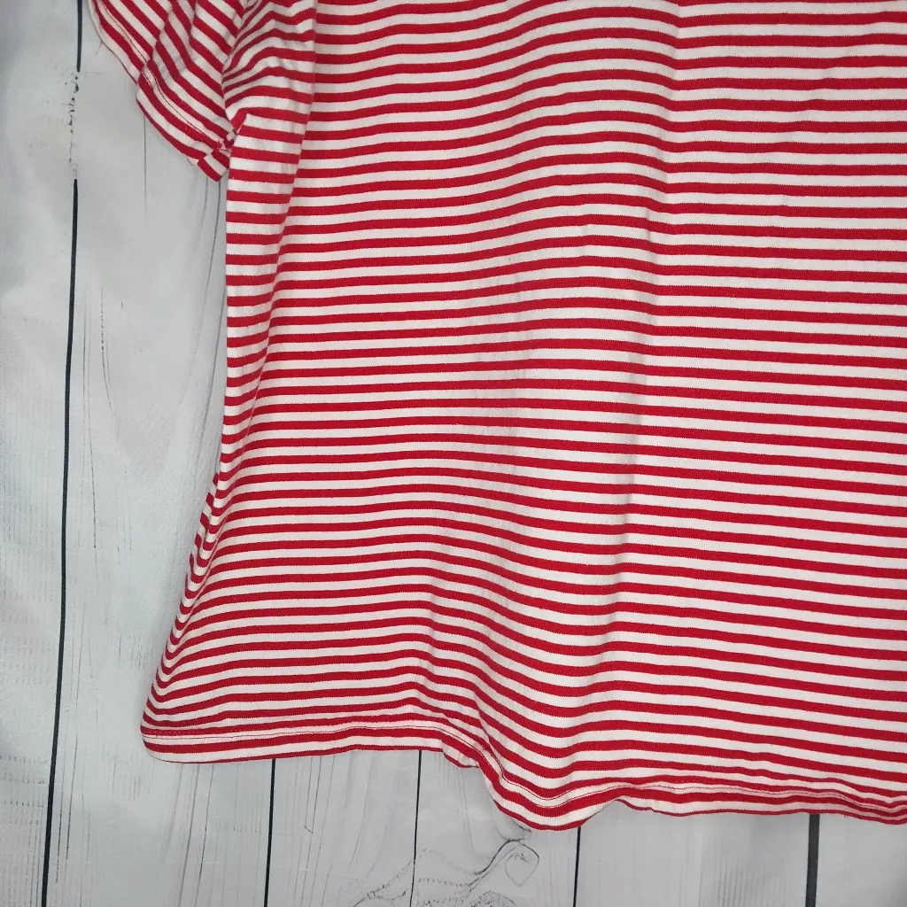 Ella Moss Red And White Striped Women's Top - Image 4